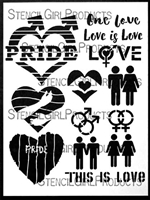 Love is Love Stencil by Jessica Sporn