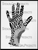 Tangled Tribal Hand Large Stencil