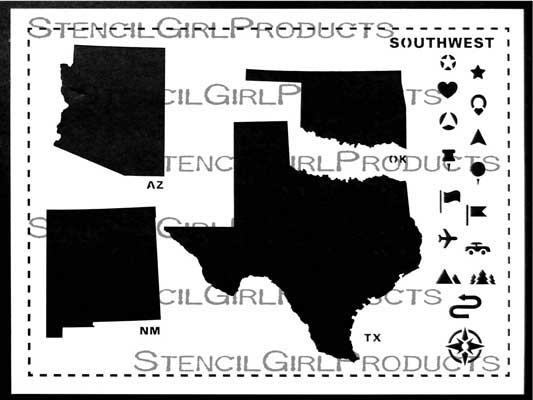 black texas stencil