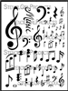 Music Notations Stencil