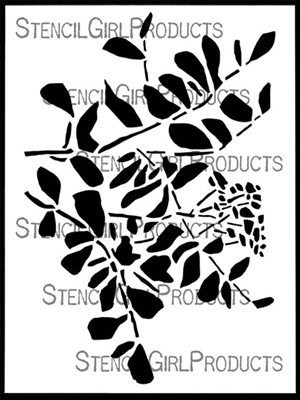 Bouquet Greeney Stencil | Wendy Brightbill | StencilGirl PRoducts