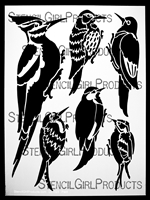 Woodpeckers Stencil by Margaret Peot