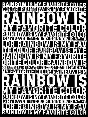 Rainbow is My Favorite Color Stencil by Birgit Koopsen