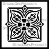 Decorative Folk Flower Stencil