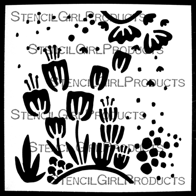 Garden Joy Mini Stencil by Andrea Garvey