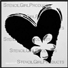 Heart Flower 6 Stencil