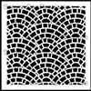 Fishscale Brick Stencil