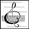 B Flat Clef Stencil