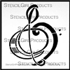 Treble Bass Clef Stencil