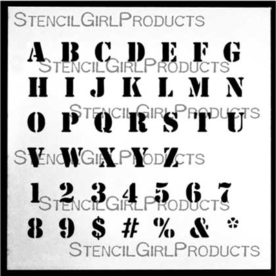 Classic Stencil Font Alphabet Stencil 