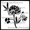 Vintage Camellia Stencil