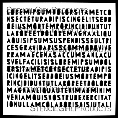 Lorem Ipsum Stencil by Nicole Watson