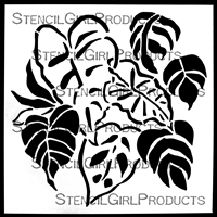 Monstera Leaves Stencil by Jennifer Evans