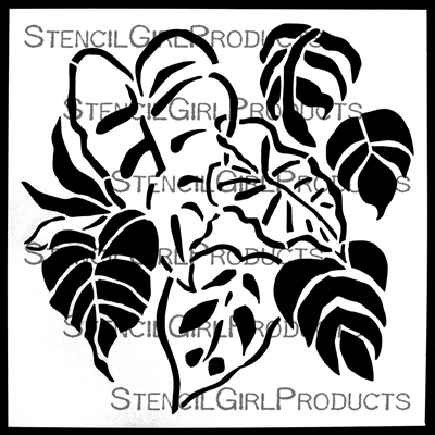 Monstera Leaves Stencil by Jennifer Evans